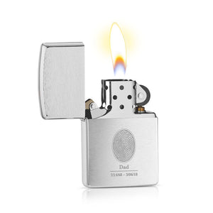 Zippo<sup>®</sup> Lighter - Brushed Chrome - Legacy Touch -- Dev