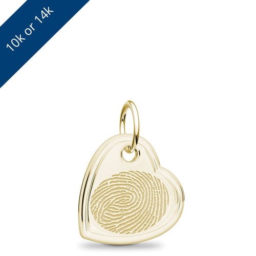 Yellow Gold Offset Heart Charm