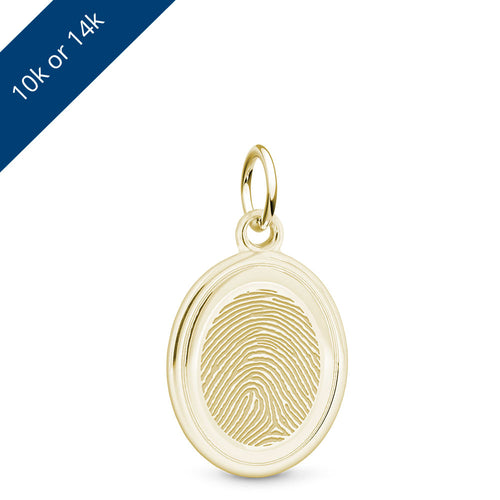 Yellow Gold Oval Charm