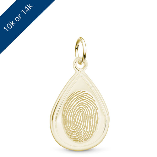 Yellow Gold Tear Drop Charm