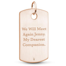 Rose Gold Dog Tag Pendant