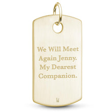 Yellow Gold Dog Tag Pendant