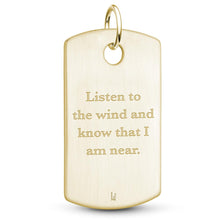 Yellow Gold Dog Tag Pendant