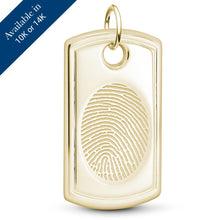 Yellow Gold Dog Tag Pendant