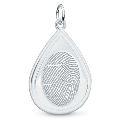 Sterling Silver Tear Drop  Pendant - Legacy Touch -- Dev