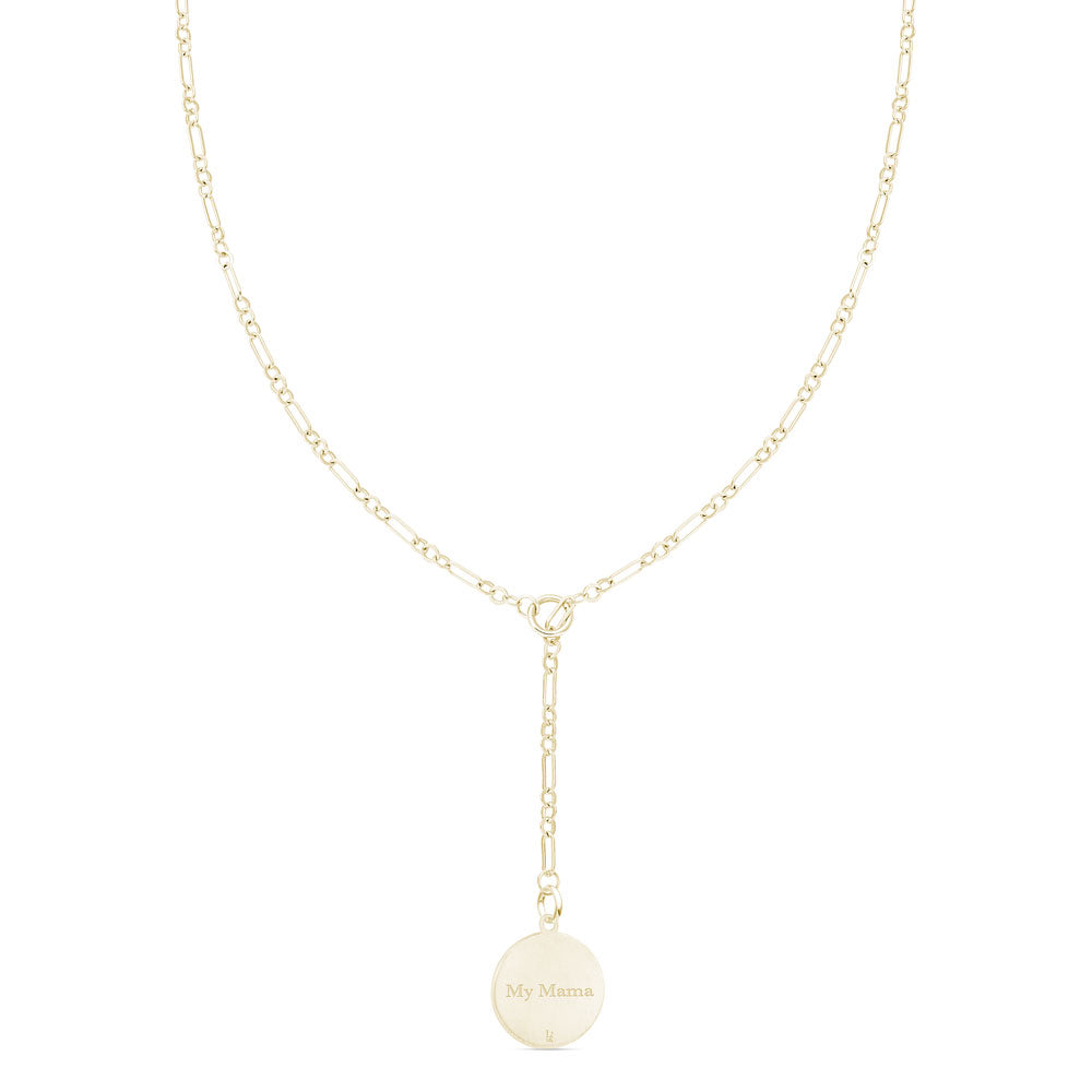 14k Yellow Gold Lariat Necklace