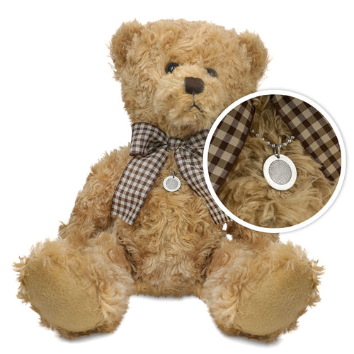Theo - Keepsake Teddy Bear with Stainless Steel Pendant