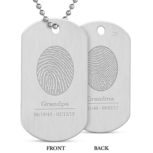 Dual Print Military Dog Tag