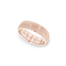 6mm Rose Gold Half-Round Fingerprint Ring - Legacy Touch -- Dev