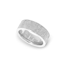 7mm Stainless Steel Flat Fingerprint Ring - Legacy Touch -- Dev
