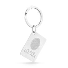 Dual Print Stainless Steel Keychain