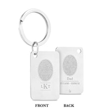 Dual Print Stainless Steel Keychain